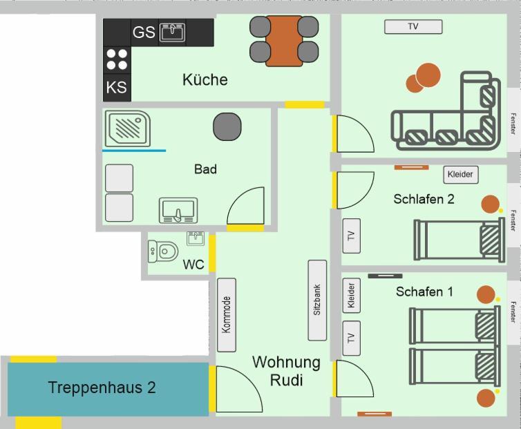 Provizial Ferienwohnung Rudi Wadgassen Bagian luar foto